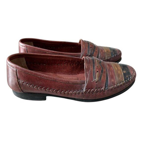 Giorgio Brutini Le Glove Shoes Mens 7.5W Brown Slip On Leather Loafer Moc Toe - Picture 4 of 9